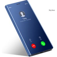 Magnet Flip Leather Cover Case For Xiaomi Luxury Mirror View Mobile Phone Accessories Case For Redmi Note 4