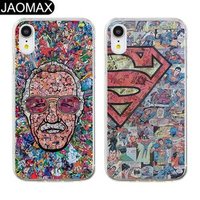 Custom Case Superman Batman Iron Man Captain America Marvel Comics Avenger Soft Phone Case For iPhone Xs max xr 5 6 7 8 Plus