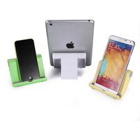 Plastic custom logo OEM fold portable mobile phone support for iPad stand