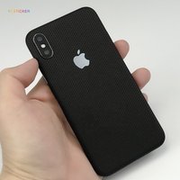 New advanced 3M Black Matrix Carbon Fiber Full Precision Edge Coverage Vinyl Skin Sticker for iPhone X with 3D Texture Decals