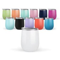 Double Wall Stainless Steel Thermos Mug Clear Lid