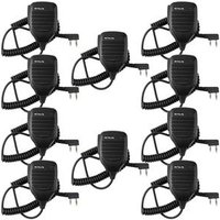 10Pack Cheap 2 Pin Speaker Mic microphone For Baofeng UV-5R BF-888S Kenwood Retevis H777 RT21 RT22 RT27 H777S Radio