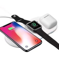 3 in 1 Fast Qi Wireless Charger Pad For Airpower Charging iPhone Apple watch Airpods