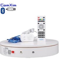 ComXim 32cm White Remote Bluetooth PC Control Small Accessories 360 Degree Shooting Electric Turntable Photography Studio