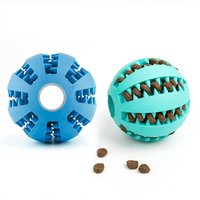 Amazon top seller 2019 Wholesale Dog Pet Food Treat Feeder Chew Tooth Cleaning Ball Exercise Game IQ Training Ball Dog Toy Ball