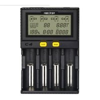 INLIFE 18650 Smart Battery Charger Universal Intelligent Charger with 4 Slot LCD Screen and 18650 Charger 20700, 26650, Li-ion