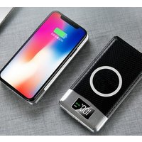 Qi Wireless Charger Portable PU leather case Wireless Power Bank 20000mAh Quick Charger for Mobile Phone External Battery