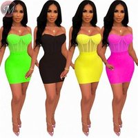 9060319 queenmoen hot sale 2019 summer sexy mesh bodycon 2 piece set woman dress
