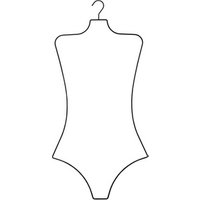 Ladies Wire Swimwear Body Hanger with Rubberized