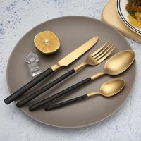 Luxury Coated Titanium Plated Stainless Steel Cutlery Set