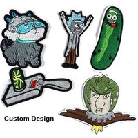 wholesale rick and morty custom woven badge embroidered patches