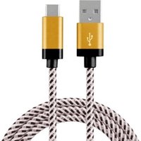 Solid USB Certified Type C Cable USB C to USB A Charger Nylon Braided Fast Charging Cord for Mobile Phone