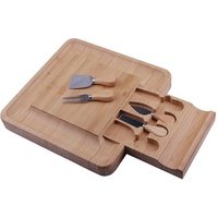 new 2019 Amason hot sales bamboo cheese board bamboo 4pc cheese knife set cheese board