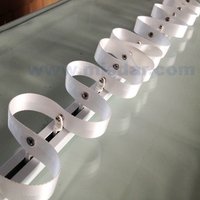 Motorized ripple fold curtain track, remote wave curtain rod, automatic s fold curtain rail