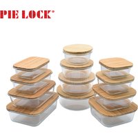 24set glass food container storage with bamboo lid glass meal prep container
