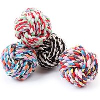 Eco Friendly Cotton Rope Dog Chew Ball Teeth Cleaning