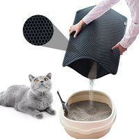 Honeycomb Double Layer Cat Litter Trapping Mat,Waterproof Urine Proof Trapper Mat for Litter box,Easy Clean mat