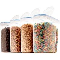 Cereal Container Airtight Lid Large Dry Cereal Storage Containers (16.9 Cup 135.2oz) BPA Free Plastic Food Storage Container