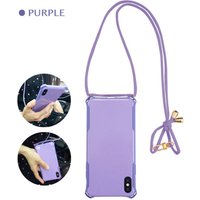 TPU Phone Case with Lanyard Crossbody Neck Strap Rope Cord for IPhone XR XS Max 6 6S 7 8 Plus 10 X Cover