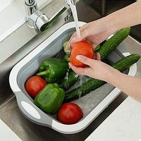 BSCI factory Folding Cutting Board Washing Basin Drain basket Food Basket Ice Bucket