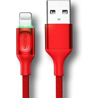 ROCK Auto Disconnect USB Cable 1m 2.1A Max Fast Charging LED Sync Cable For iPhone X Xs Xs max 7 8 USB Cable Cord