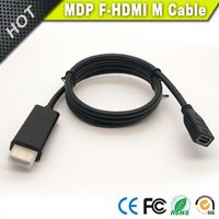 Vision 1m thunderbolt female to HDMI male adapter cable in black