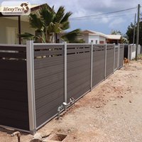 Mecofence wood plastic composite fence wpc fence board