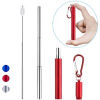Folding Straw Zero Waste Medical Grade Food Grade Folding Straw 304 Stainless TPE Collapsible Reusable Straw with Abs Case