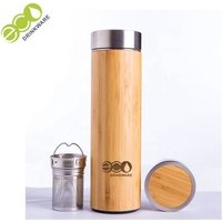 Bamboo travel Thermos Cup Stainless Steel Bottles for water mug coffee insulated keep warm tea stainless steel thermos flask