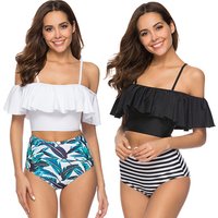 High Waist Ruffle Two Piece Swimsuit