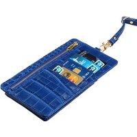 phone wallet exotic embossed alligator phone bag lanyard neck strap wallet crocodile leather card holder card slot wallet