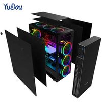 Hot Sale Tempered Glass ARGB Fans PC Case Mid Tower ATX Gaming Computer Case