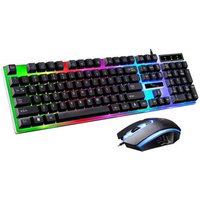 2019 Hot Selling G21 104 Keys Wired USB Colorful Backlight RGB Light Mechanical Hand Felling Gaming Keyboard Combo