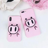 Cute Pig Nose Case For iPhone XS 10 Case Silicone Phone Cover For iPhone XR XS Max Case With Pig Lanyard