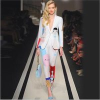 Digital Print Blazer & Midi Pant Set