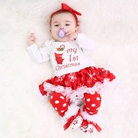 Christmas Snowflake Romper Dress Set