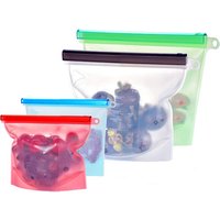 Peddy Hot Selling Reusable Silicone Food Preservation Bags, Ziplock Vegetable Fruits Storage Container