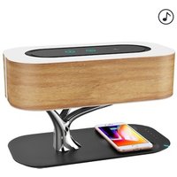 shenzhen manufacturer hand made wood tree lamp phone wireless charger blue tooth speaker