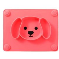 Baby Silicone Suction Placemat Plates One Piece Food Feeding Divided Mat for Kids and Toddlers, Fits Most Highchair Trays, Dis