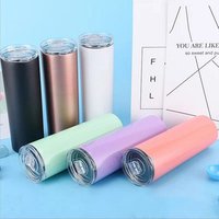 Wholesale Customized OEM 20oz stainless steel skinny tumbler Double Wall Insulated skinny cup with lid and straw