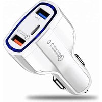 2019 New arrival 3 USB Port Wholesale Fast Charging Portable Type C car charger