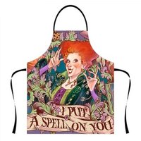 Witch / Witchcraft / Hocus Pocus Letter Print Apron Women Canvas Aprons Kitchen Restaurant Accessories Waterproof Party Aprons