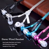 Zipper In ear earbuds headset for PC headphone for iPhone Answer calling earphone for samsung 3.5mm headphone with MIC hand free