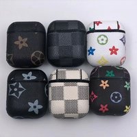 Luxury Leather PU Etui for Airpods Earphones Case Headphone Dust Cover for Air pods Accessories LLVV Gucccie