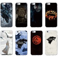 Game Thrones Wolf Daenerys Dragon Jon Snow tyrion lannister Soft TPU Phone Case Cover Coque For iphone7 XR Xs Max