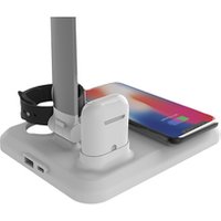 Qi Fast Charging Stand LED Table Lamp 4 in 1 Multifunctional Wireless Charger for All QI-Enabled Devices