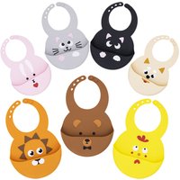 Home Design 2019 BPA Free Waterproof Washable Silicone Baby Bibs With Catcher