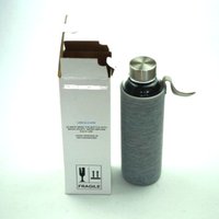 500ml promotional portable yoga mug Glass Water Bottle with sleeve