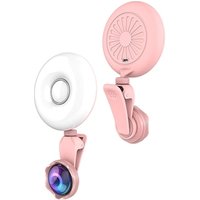 Pink RK33C Professional Beauty Selfie Light Selfie Clip Flash Fill Light