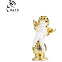 Compote Queen Golden Angel Figurine Home Decor